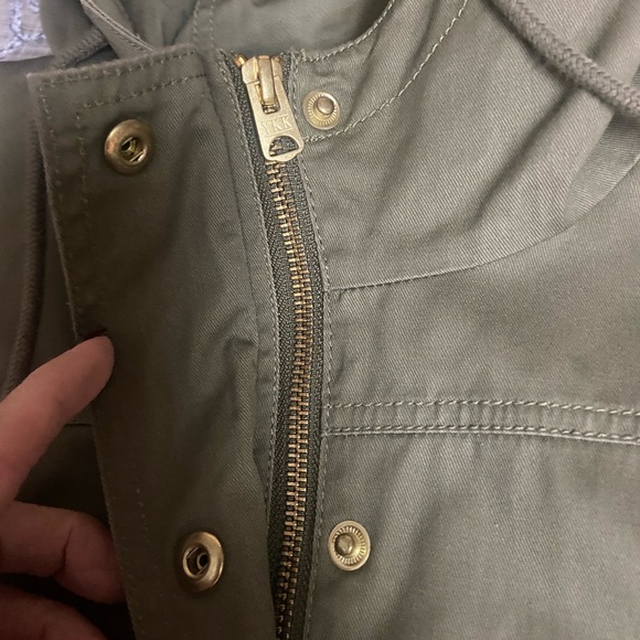 J. Crew Factory Sz L Sage Women’s Green Hooded Field Jacket - Picture 6 of 16
